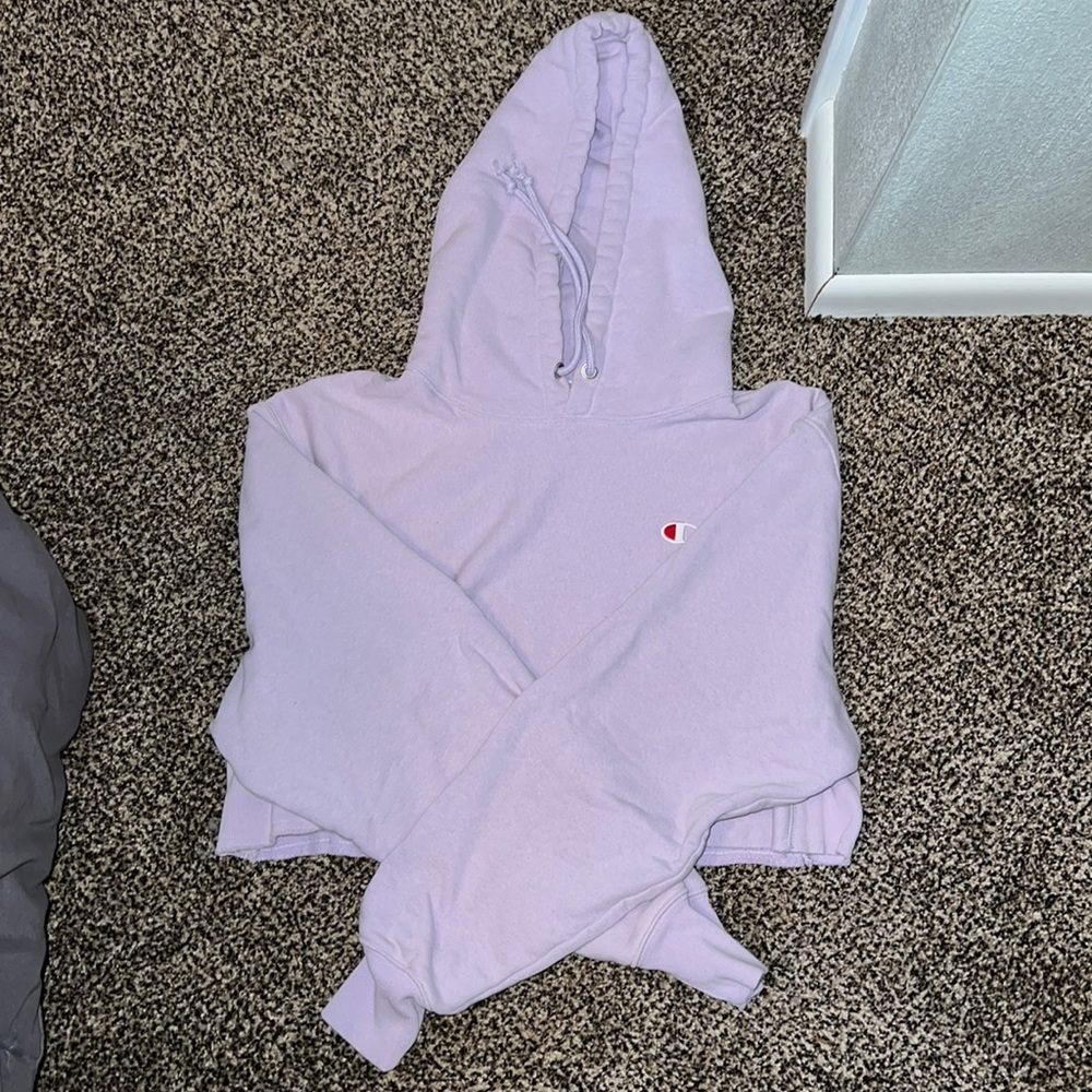 Light Purple Champion Cropped Sweatshirt
